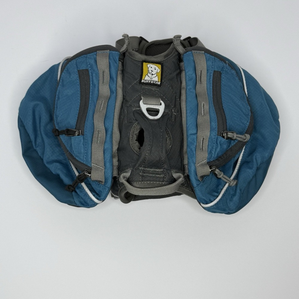 Ruffwear Approach Dog Pack Hiking Backpack Harness Blue Gray Size XXS